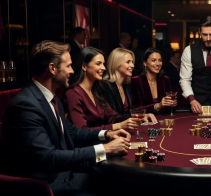 Elegancki stół pokerowy przygotowany na mobilny event Play Motion Hub