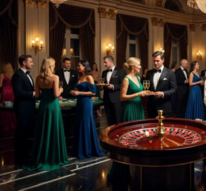 Ruletka i blackjack eventowy podczas eleganckiej imprezy firmowej