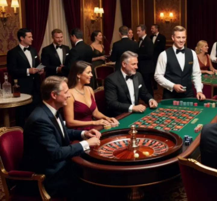 Ruletka i blackjack na prywatnym evencie w eleganckiej oprawie