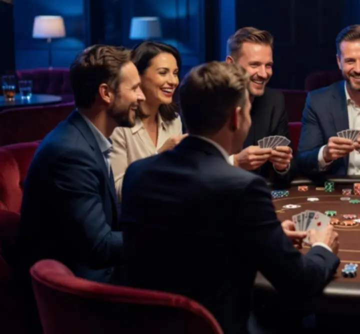 Goście podczas społecznego wieczoru pokerowego organizowanego przez Play Motion Hub